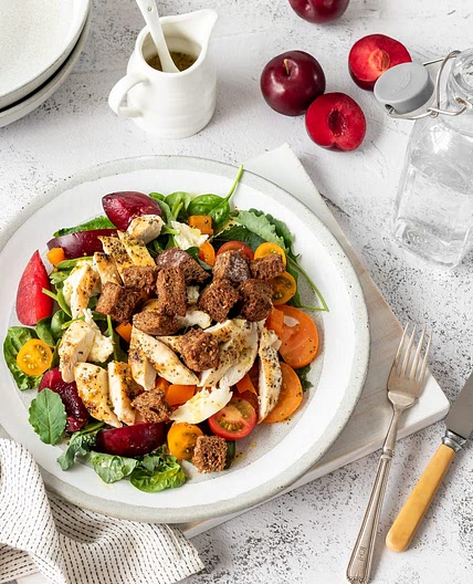 Chicken and Red Plum Salad