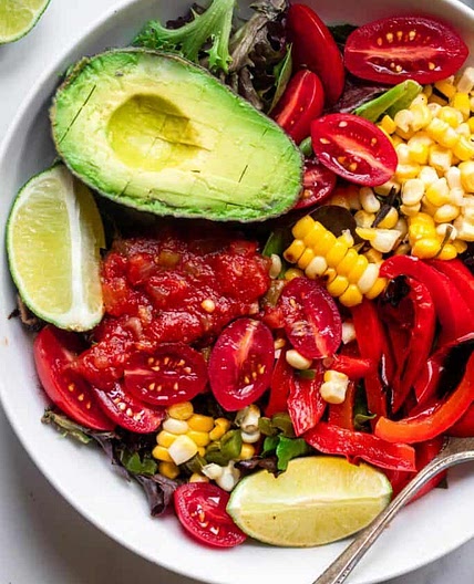 Mexican Grilled Corn Salad with Jalapeno and Avocado