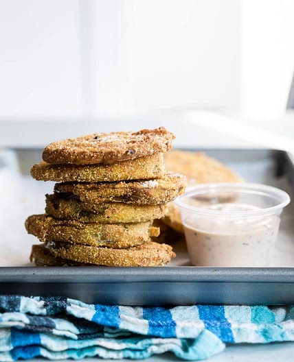 Fried Green Tomatoes with Quick Rémoulade Sauce