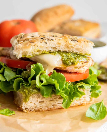 Grilled Chicken Pesto Sandwich