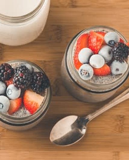 Blueberry Kefir Chia Pudding