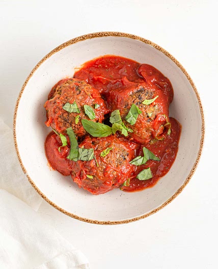 Lentil meatballs w pasta