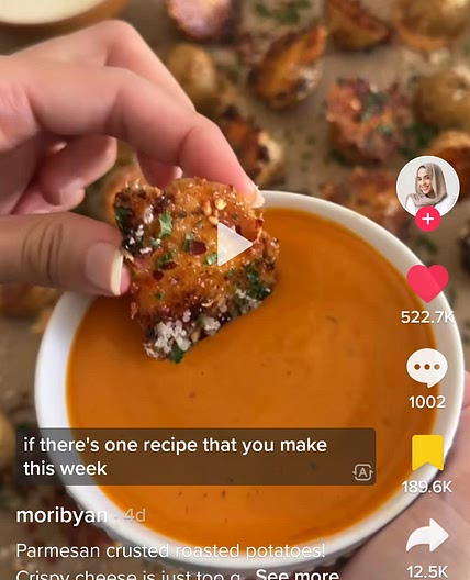 Parmesan crusted roasted potatoes