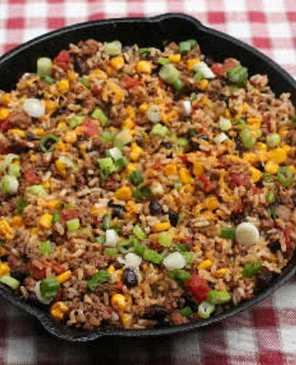 Tex Mex Ground Beef Skillet