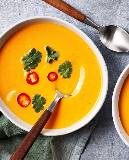 Pumpkin Curry and Lemongrass Soup