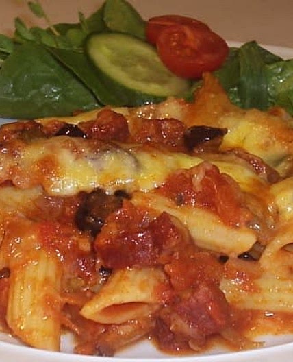 Penne Salami Bake