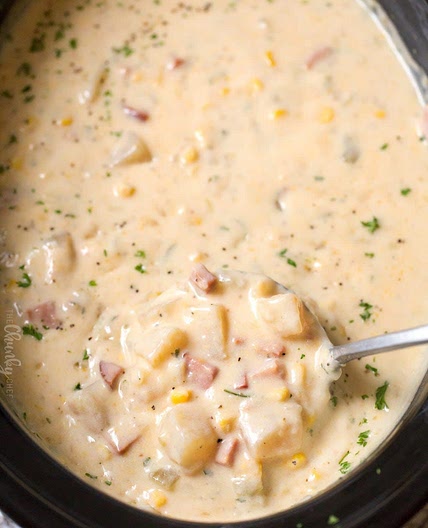 Slow Cooker Cheesy Ham Chowder