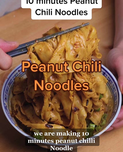 10 minutes Peanut Chili Noodles
