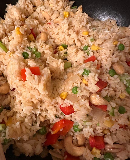 Arroz frito vegetariano