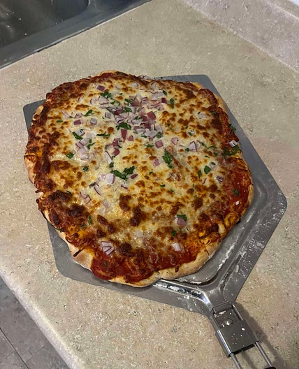 Travis's Deep Dish Pizza Dough ft. Hot Honey