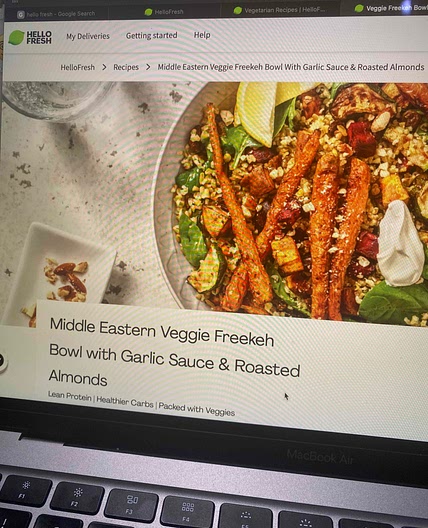 Middle Eastern Veggie Freekeh Bowl