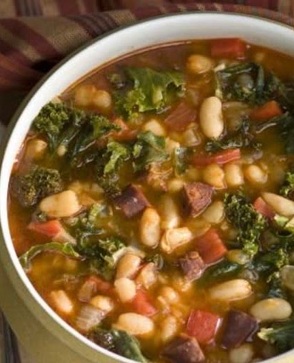 Spanish-Style White Bean Kale and Chorizo Soup