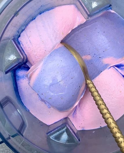 A smoothie bowl with COTTON CANDY GRAPES