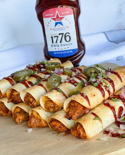 BBQ baked chicken taquitos 