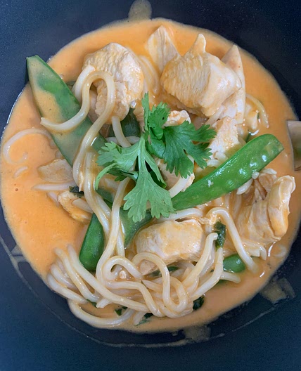 Red Thai chicken curry