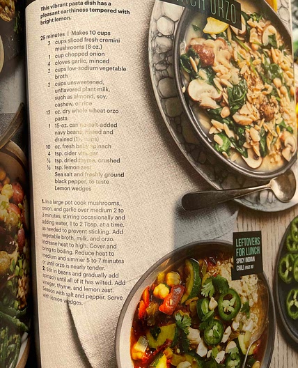 Mushroom Spinach Orzo