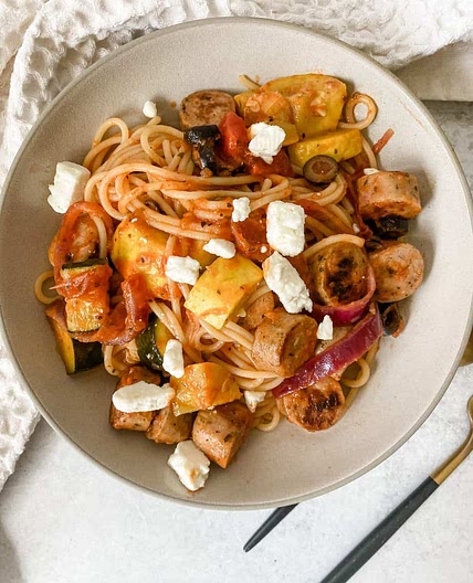 Chicken Sausage Spaghetti