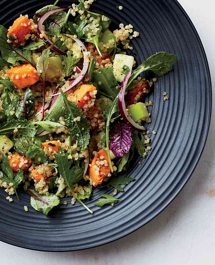 Quinoa Salad with Sweet Potatoes and Apples