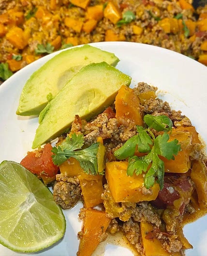 Ground Turkey & Sweet Potato Skillet