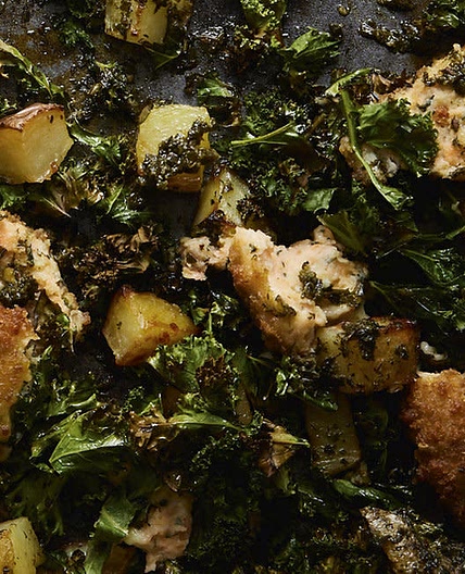 Salmon Fishcake Tray Bake Hash