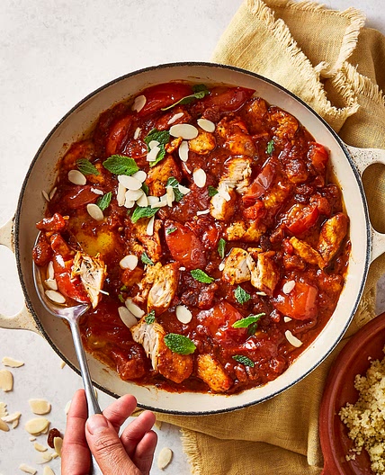 Fruity Moroccan-Style Chicken Stew With Couscous