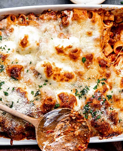 Baked Rigatoni with Sausage & Ricotta