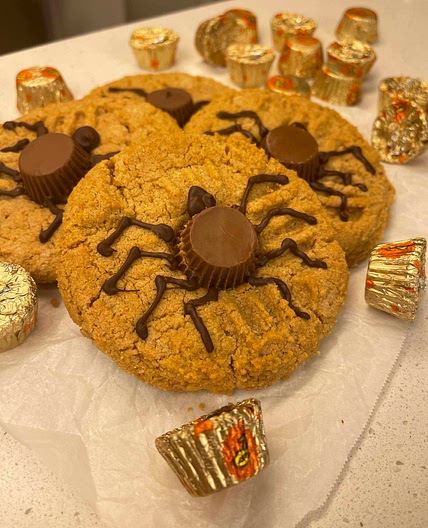 Spider peanut butter cookies
