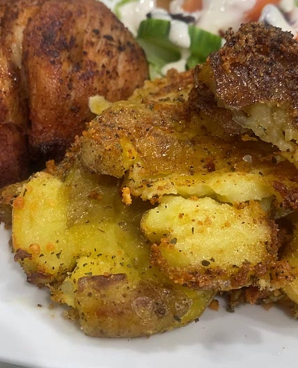 Twice cooked easy potatoes بطاطا مطبوخة مرتين 