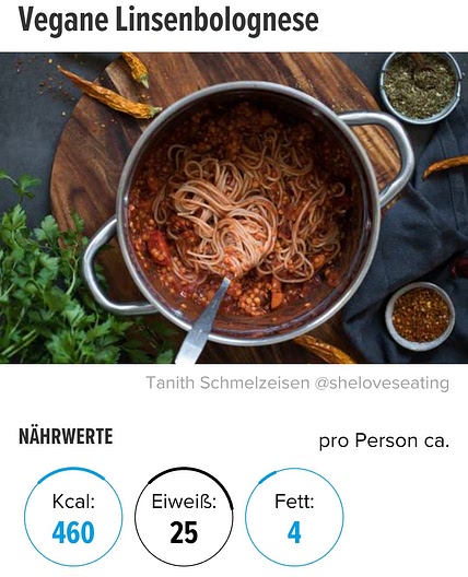 Vegane Linsenbolognese