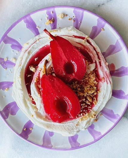 Hibiscus Orange Poached Pears
