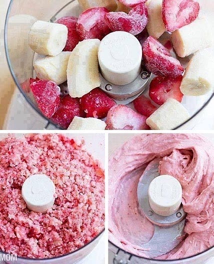Homemade Strawberry Banana Icecream