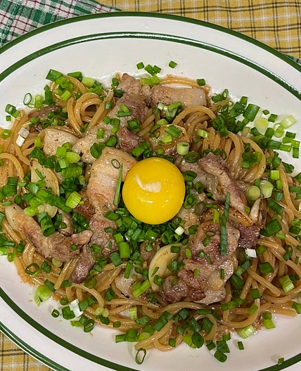 Pork Belly Soy Sauce Pasta