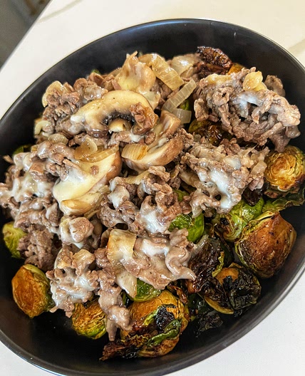 Cheesesteak Brussel Sprouts — Angiela Eats - Quick, Easy, & Delicious Recipes