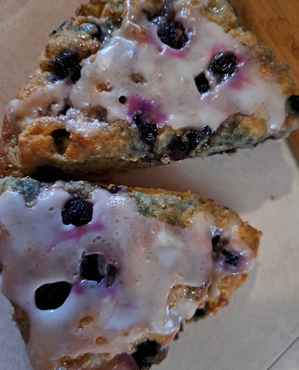 Blueberry lemon protein scones