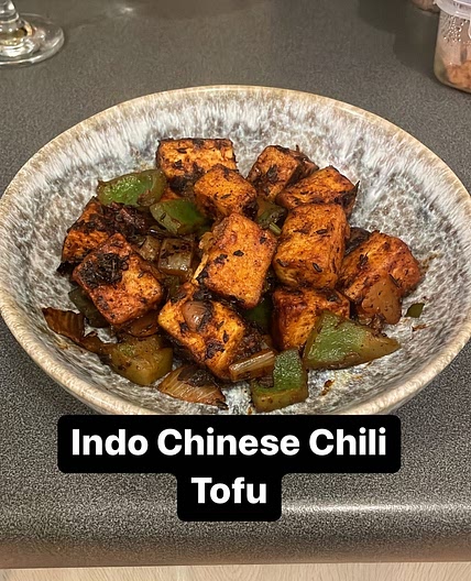 Indo-Chinese Chilli Tofu