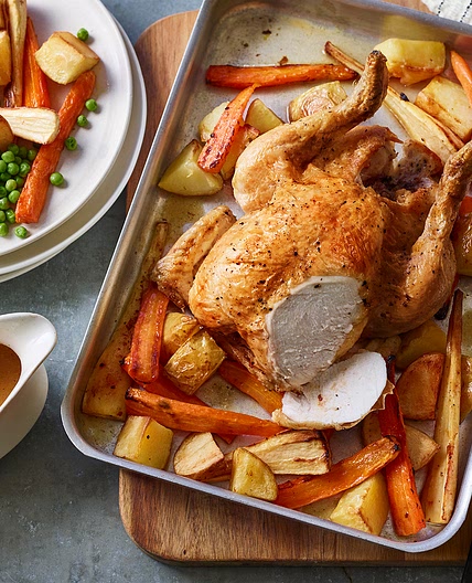 Easy roast chicken and vegetables