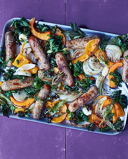 Sausage, Squash and Sage Traybake