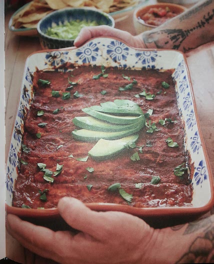 Sweet potato squash and black bean enchilafa