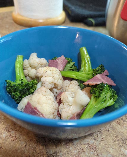 Cauliflower Broccoli Bacon Salad