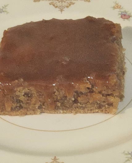 Oatmeal cake with coconut topping