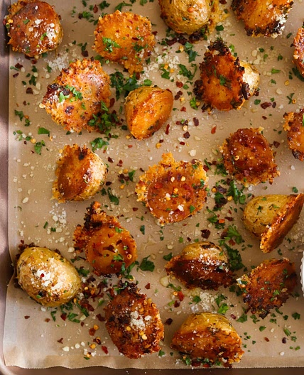 Crispy Parmesan Roasted Potatoes