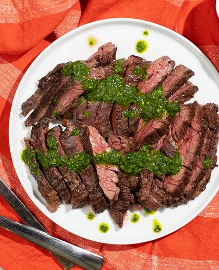 Broiled Skirt Steak with Chimichurri