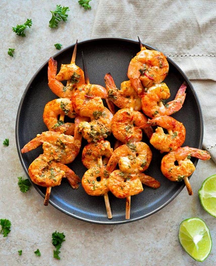 Harrissa Shrimp Skewers