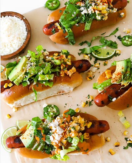 Elote Hot Dogs