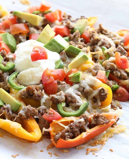Mini Pepper Keto Nachos
