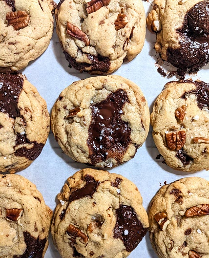 Chocolate Chunk Pecan Toffee cookies