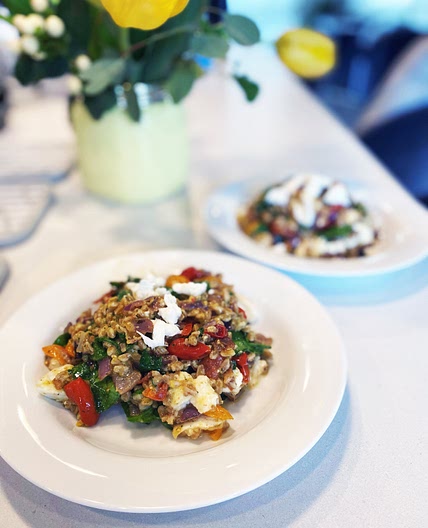 Farro With Blistered Tomatoes, Pesto and Spinach — Lemon + Salt