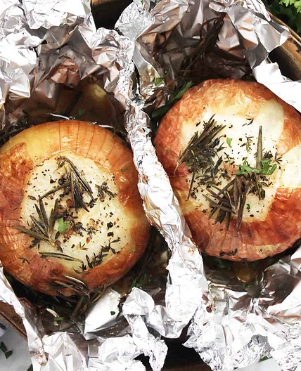 Whole Roasted Onions In Foil