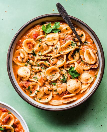 Vegan Italian White Bean and Pasta Stew