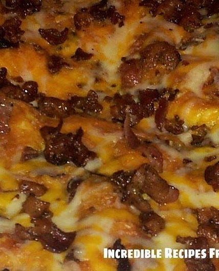 Sunday Morning Bacon, Egg & Cheese Biscuit Bake